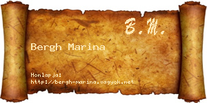 Bergh Marina névjegykártya